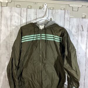 Vintage Adidas Reversible Puffer Windbreaker Jacket Green/gratMen’s Sz M